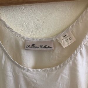 Vintage cream silk tank top